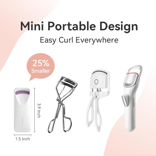 Image of BEOVEA Heated Eyelash Curler - Fast 8-Second Heat for Long-Lasting Curls - Portable Rechargeable Heated Lash Curler, Safe & Effective Eyelash Curlers for All-Day Volume and Lift