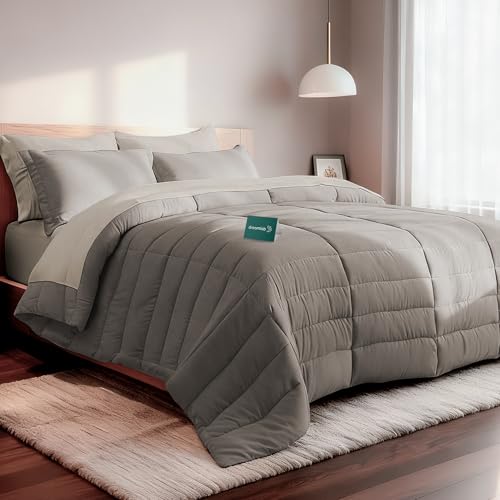 Opiniones y reviews de Juegos de edredones del mes. 41 Dreamlab Set de Edredon Acolchado con Fundas de Almohada Decorativas y Juego de Sabanas | Juego de Cama Completo | Hipoalergénico | Edredon Matrimonial Arena, Sábanas Beige