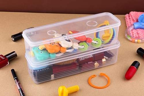Image of HomeWiz Fridge Storage Containers 1700ml x6 | Air Tight Storage Container Set | Fridge Organiser Storage Boxes |Food Grade BPA-Free Plastic Containers |Stackable, Transparent, for Fruits & Vegetables