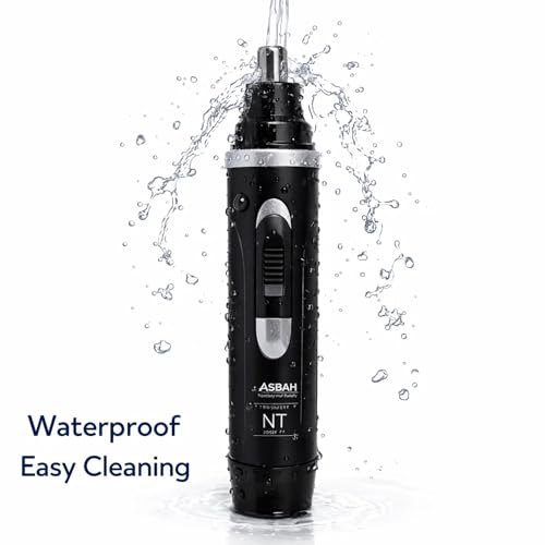 Image of Asbah Professional Nose Hair Trimmer For Men Women Cleaning Trimmer Waterproof of Clippers With Rotary Stainless Steel Hair Remover Nose, Battery Powered (Multicolor)