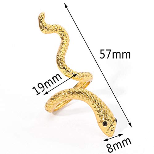 Image of GANGYUN 4 Pcs /Set Adjustable Cobra Snake Starfish Lotus Flower Yoga Finger Ring Open Wolf Eagle Dragon Claw Rings Sets Jewelry