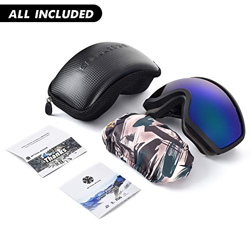 Snowledge Ski Goggles for Men Women with UV Protection, Anti-Fog Dual Lens