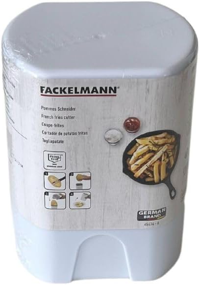 Fackelmann 45474 Coupe-Légumes Manuel en Plastique Blanc - Pratique et Durable pour Frites et Légumes - Description
