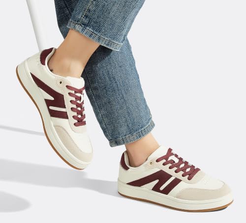 Image of LUCKY STEP Women Retro Gum Sole Fashion Sneakers