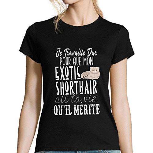T-shirt femme Exotic Shorthair idéal pour le bureau au quotidien