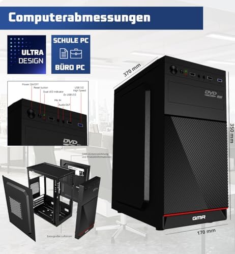 Ein minimalistisches Büro-Setup mit dem GMR Ultra i7 PC und Peripheriegeräten