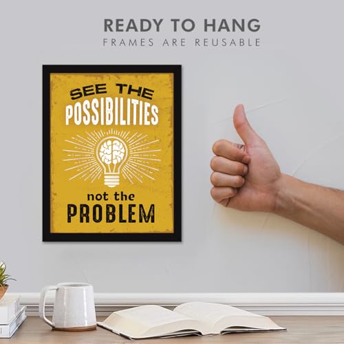 Image of Chaka Chaundh - See The Possibility Not The Problem. - Motivational Poster for OFFICE, STUDY ROOM, STUDENT, ENTREPRENEUR, CLASSROOM & HOME - Positive Motivational Quotes Gifts - (14 X 11 Inches)