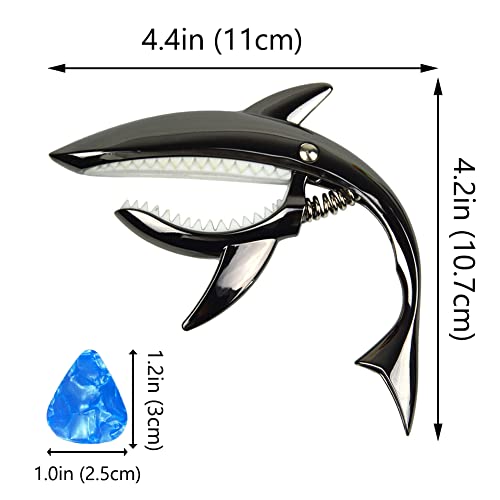 FEimaX Capodastre pour Guitare en Alliage de Zinc Shark Capo pour Guitare Acoustique et Electrique Ukulélé Basse Banjo… - Les Beatles, Paul McCartney, John Lennon, RIngo Starr, George Harrison FEimaX Capodastre pour Guitare en Alliage de Zinc Shark Capo pour Guitare Acoustique et Electrique Ukulélé Basse Banjo… – Image 6
