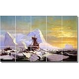 Ceramic Tile Mural-William Bradford Waterfront Painting 388. 21.25