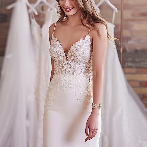 BriLove Women's Wedding Bridal Crystal Cluster Tennis Stretch Bracelet3