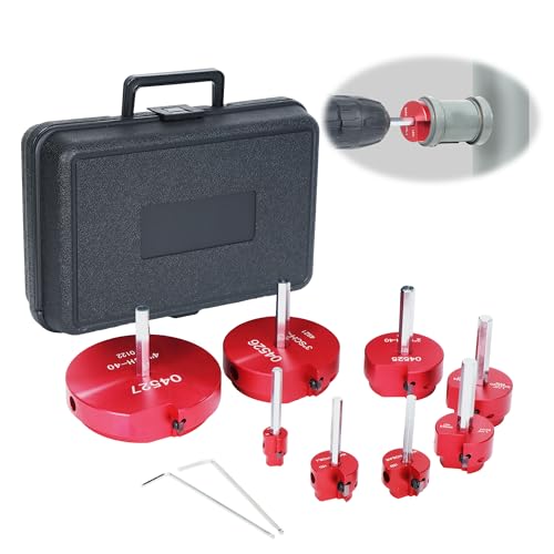 awagas 8Pcs PVC Pipe Reamer, PVC Fitting Saver Fit Into Standard 1/2 in Drills, Pipe Reamer Tool Kit Contains 1/2 in, 3/4 in, 1 in, 1-1/4 in, 1-1/2 in, 2 in, 3 in, 4 in, Plumbing Project Pipe Reamer