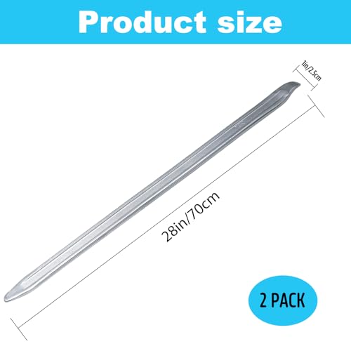 Image of 2 Pack 28 Inch Tire Spoons Iron,Heavy Duty Tire Changing Tool Tire Levers Bar,for Cars,Motorcycles,Dirtbike,Lawn Mower Tire Spoon (28 inch)