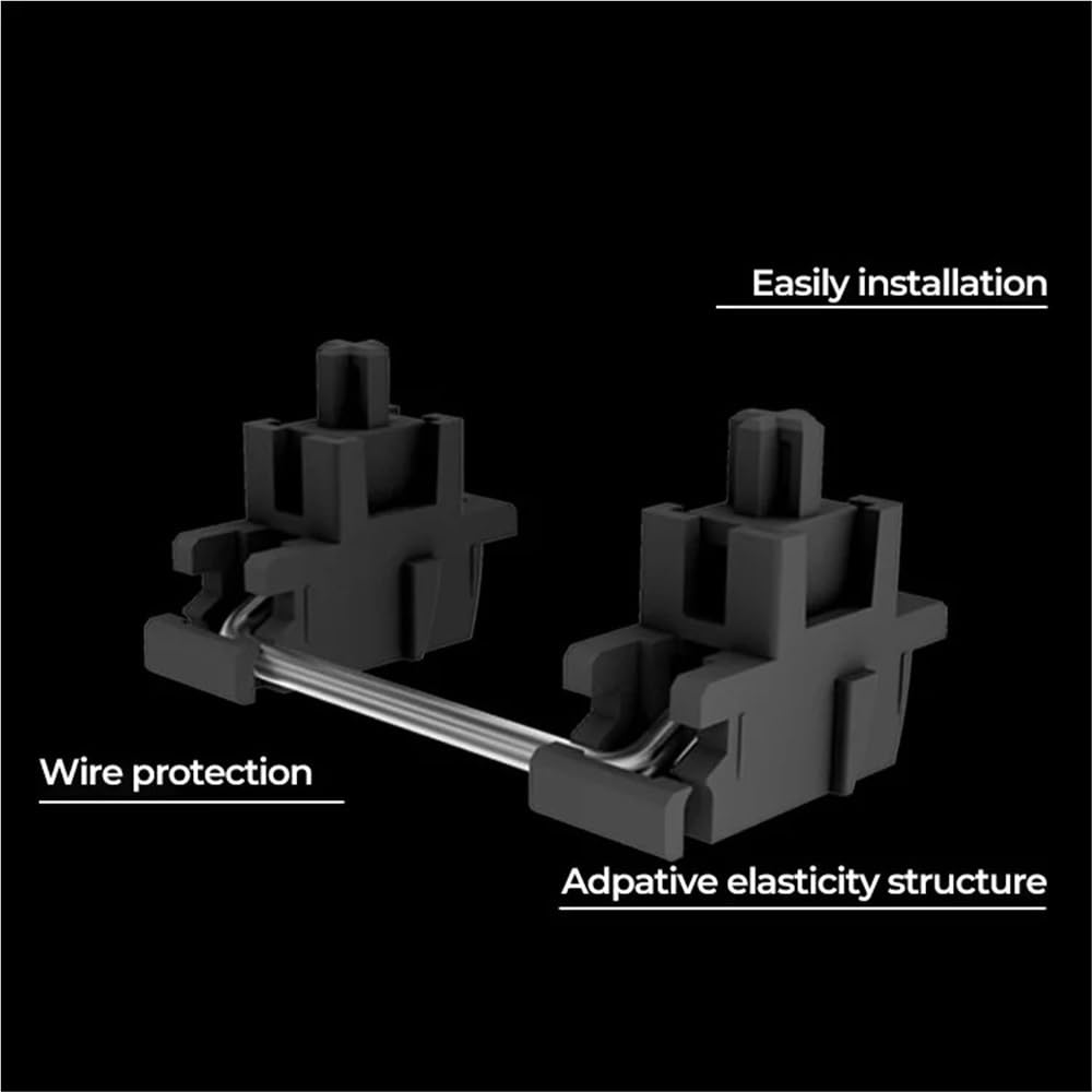 Designer Studio Adaptive Plate-Mount Stabilizer Per Tastiera Meccanica(Black,6.25U_NON-LUBED)