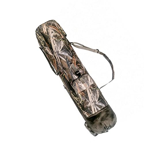 Fiskespö fodral bärbar fiskeväska stor kapacitet fiskespö fodral, rymmer 5 stänger och tackel, vikbar fiskespö och rulle organisering stänger förvaring bärväska för utomhusfiske (rörkamouflage)