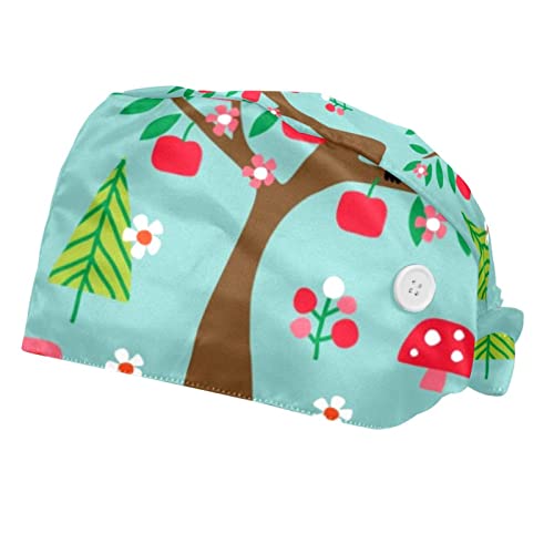Casquette de travail respirante avec bandeau anti-transpiration motif hibou mignon 2 pièces