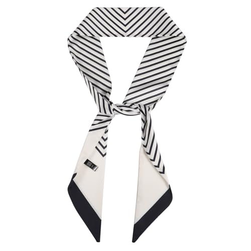 Ciieeo Pañuelo de Seda Estrecho para Mujer, Bufanda Decorativa para Cabello y Bolso, Diseño Versátil para Ocasiones Formales y Casuales