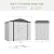 Devoko 8 x 6 FT Storage Sheds with Floor Frame, Waterproof Garden Tool Shed with Lockable Door, Outdoor Metal Utility Shed for Backyard Patio Lawn, White