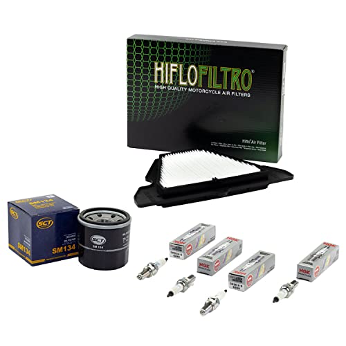 Wartungspaket Luftfilter + Ölfilter + Zündkerzen für Kawasaki Z 1000 Z1000 ZRT00FF ZRT00FG ZXT00LLA Bj 2014-2017