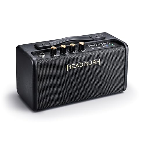 HeadRush FRFR-GO - Amplificador 30W para Guitarra Electrica y Bajo con Altavoces duales 3', Bluetooth y...