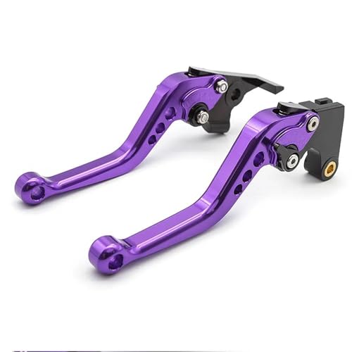 ZCPOPKNHNZ Für Yamaha YZF R3 R25 MT03 2015-2025 YZFR3 YZF-R3 2016 2017 2018 2019 2020 2021 Einstellbare Motorrad Bremse Kupplung Hebel(Lila,147 mm)