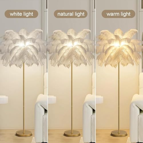 Lámpara de pie LED con temperatura ajustable e interruptor de pie para salón 4
