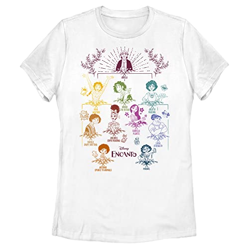 T-Shirt Disney Gribouillis Arbre Généalogique pour Femme en Coton