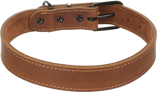 Flamingo Dog Collar Montana Cognac XXL 53-63cm 28mm, Brown - Image 2