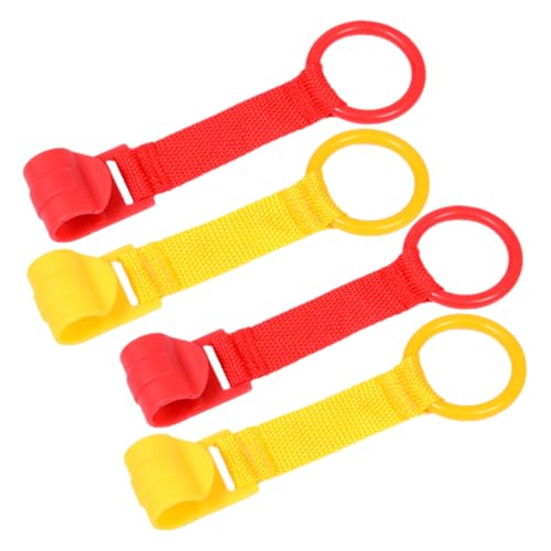Kisangel Toddler Pull up Rings Baby Walking Harness Pull Ring Playpen Learning Toys 4pcs Set