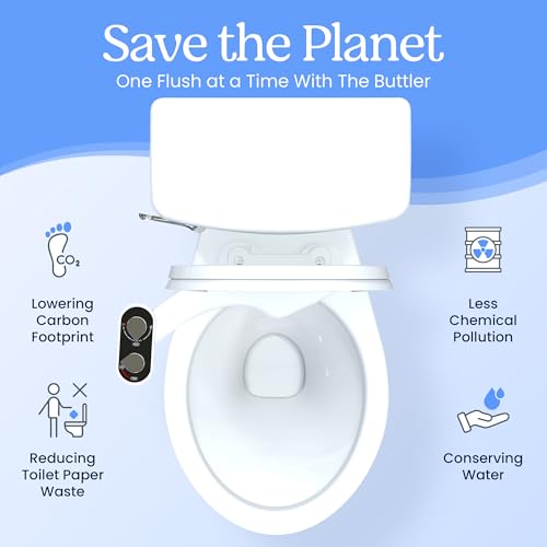 image for CLEAR REAR Bidet Attachment for Toilet Seat - Non-Electric with Self C