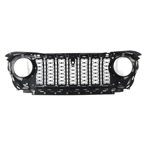 Grille calandre pour Jeep Wrangler JL 2018-2024 avec trou caméra ABS mat