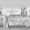 Harvey & Mason Pack of 6 Deluxe Silver Snowflake White Christmas Crackers - 13.5" Metallic Festive Xmas Holiday Dinner Table Decorations - Novelty Fun Prizes Gifts Contains Hats Jokes #4