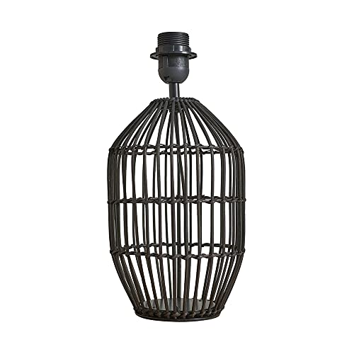 Image of MiniSun | Contemporary Small Matt Black Rattan Cylinder Table Lamp Base | Table Lamps, Home Décor & Improvement Essential