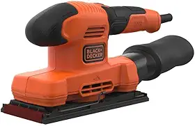 BLACK+DECKER Lixadeira Orbital, Potência de 150W, com Saco Coletor e Empunhadura Emborrachada, Modelo BEW220, 220V