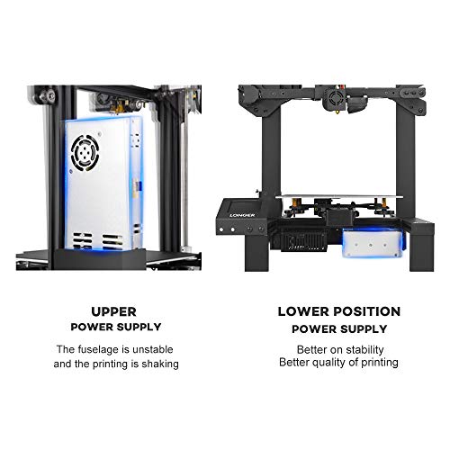 3D Printer, LONGER 220x220x250mm 90% Pre-Assembled LK4 FDM 3D Printer with 2.8\" Full-Color Touch Screen Resume Printing Filament Detector, 5PCS 0.4mm Nozzles - Thumbnail 3