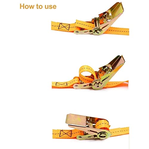 Correias de amarração de catraca 4 conjuntos de 1 pol. de largura Correias de tensão de 800 kg Corre