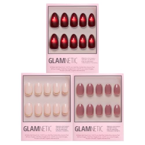 Glamnetic Press-On Nails Bundle - Cutie Pine, Fall Mauve &