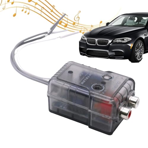 Generico Convertidor de audio estéreo para automóvil de alto a bajo,Convertidor Hi-Low para señal de audio estéreo para automóvil | Convertidor de impedancia de salida para convertidor Hilow de audio