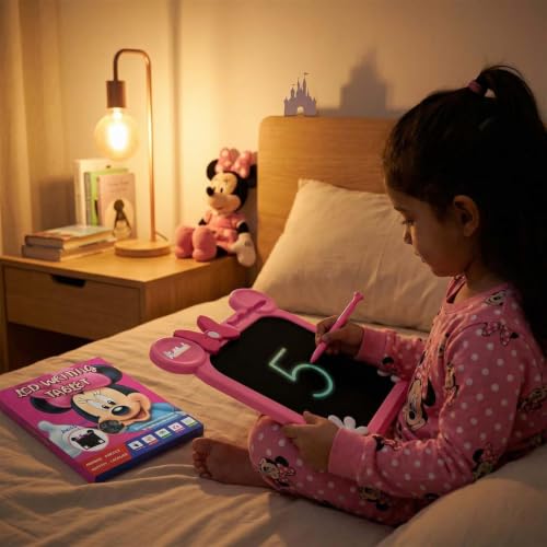 Image of Minnie LCD Writing Magic Tablet 9 Inch, Electronic Drawing Pad for Kids, Preschool Education Toy, Toddler Travel Game for Boys & Girls, Birthday Gift for 3 4 5 6 7 8 9 Year (Pink)