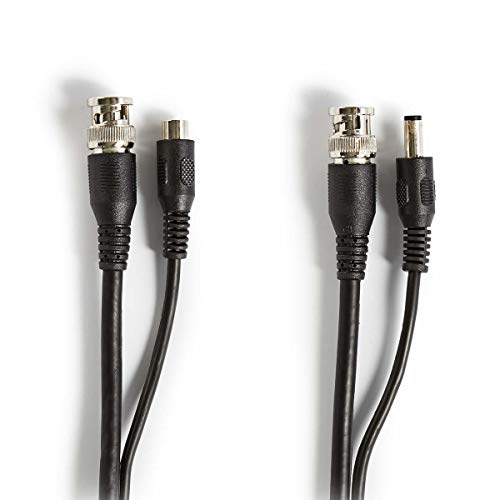 Câble de sécurité CCTV BNC/DC 50 m noir pour sécuriser discrètement votre maison et jardin