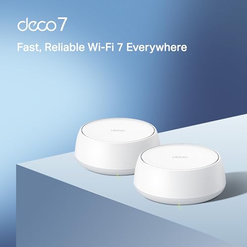 Image of TP-Link Dual-Band BE3600 WiFi 7 Mesh Wi-Fi System (Deco BE23) | 4-Stream 3.6 Gbps | 160 Mhz Channels | Covers up to 4,500 Sq.Ft | 2x 2.5G Ports Wired Backhaul | VPN,MLO,AI-Roaming, HomeShield (2-Pack)