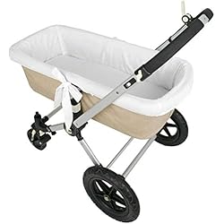 Uppababy Vista Gemelar Babyline FUCABLA - Funda Capazo Hipoalergénica Y Suave. Transpirable. Cubrecuco. Funda Capazo Interior. 100% Fabricación Española (Blanca Piqué), Color Blanco, 90 x 40 cm