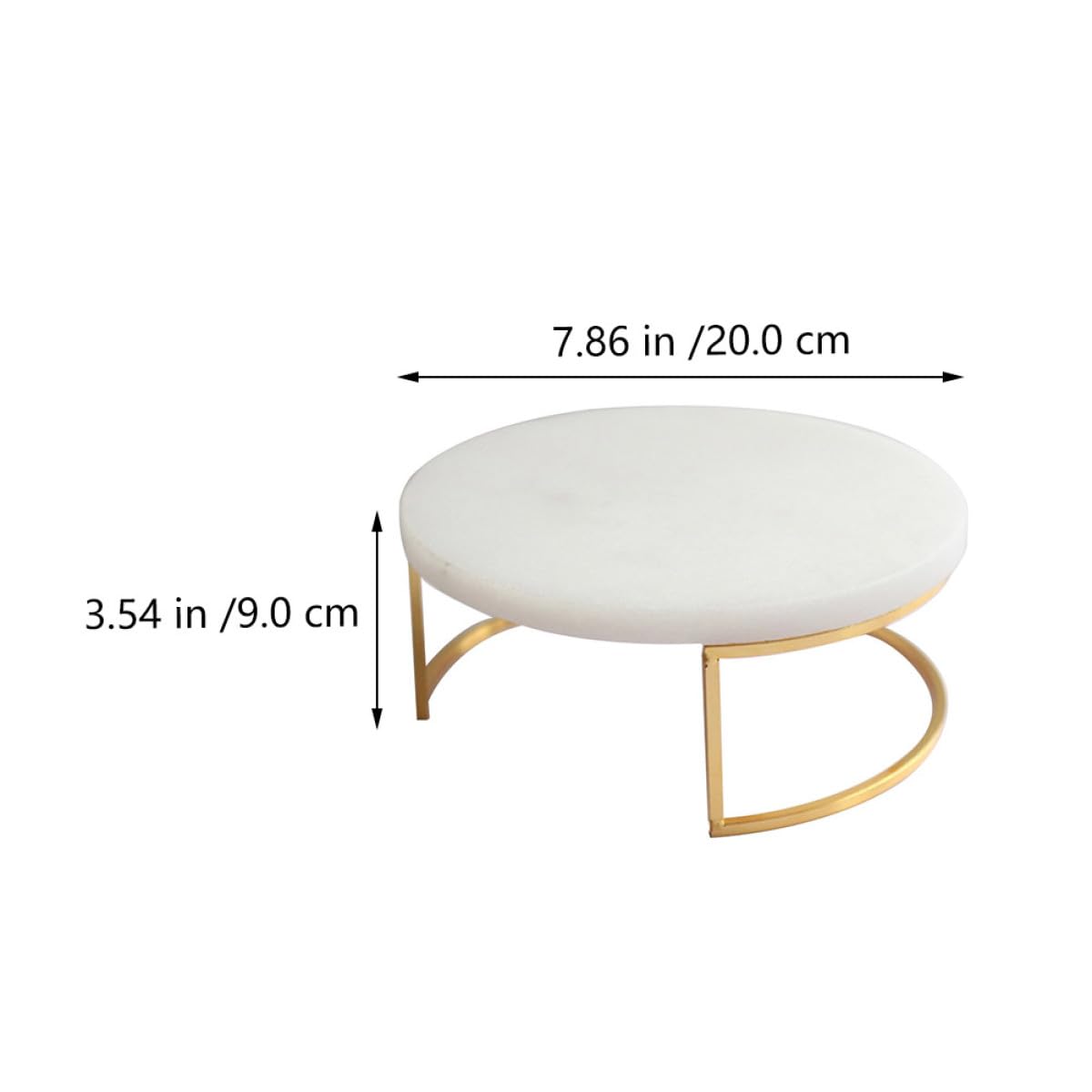 Lurrose Marmorkuchenständer mit Stabilem Fuß und Elegantem Design Dessertplattenhalter für Hochzeiten und Familienfeiern 20cm Durchmesser für Food Fotografie und Backzubehör
