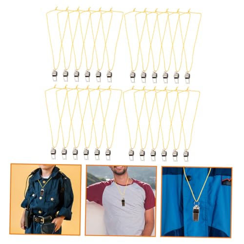 24 silbatos de seguridad con cordón para deportes y camping miniatura 7