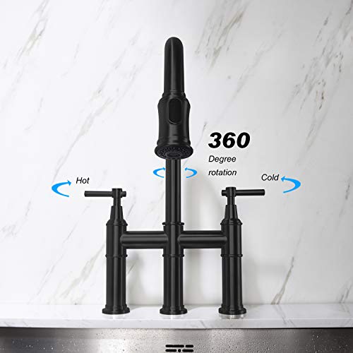 Robinet de cuisine pivotant à arc haut pour lavabos - 7