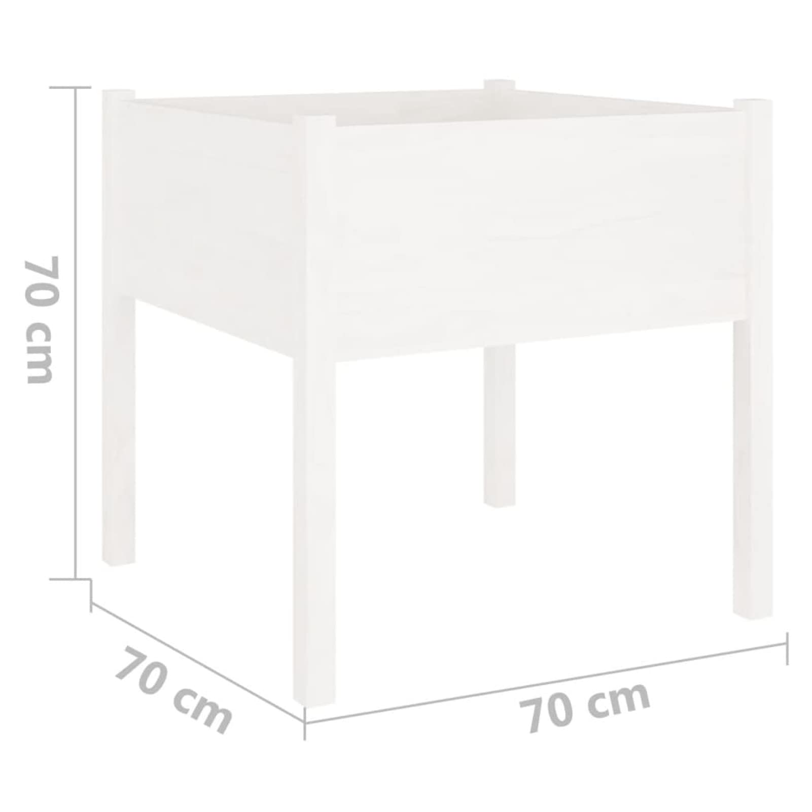 Jardinera, Huerto Urbano Terraza, Huerto En Casa, Tierra Huerto Urbano, Huerto Vertical, Mesa De Cultivo, de Madera Maciza de Pino Blanco 70x70x70 cm