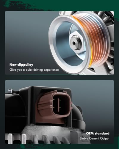Image of SCITOO Alternator Fits for Honda CR-V 07-09, for Civic 06-10, for Accord 03-07, Element 03-09 & for Acura CSX 06-08, TSX 04-08, 2.0L 2.4L- 12V 105Amp CW 7-Groove Pulley, Replace OE 13980
