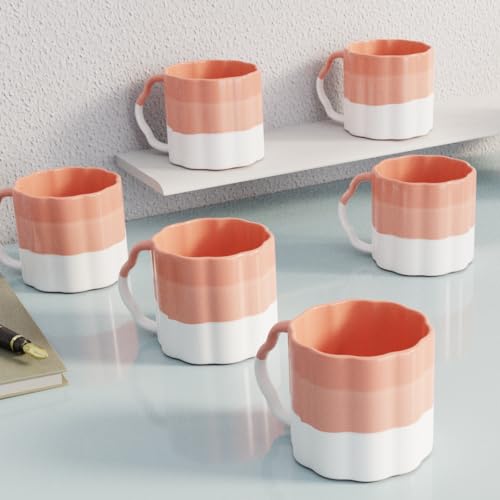 The Earth Store Tritone Pink Frontier Tea Cups Set of 6 Microwave and Dishwasher Safe, Perfect for Every Occasion Capacity - 200 ml Each (B0CVRJFY3L) Amazon Price History, Amazon Price Tracker