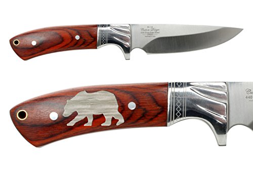 NDZ Performance Elkridge 4.5 Straight Back Fixed Blade Knife Full-Tang Bolster Bear Silhouette 3