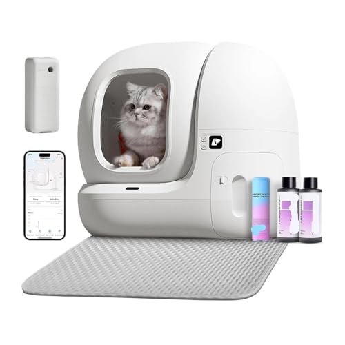 セルフクリーニング猫用トイレ 複数の猫用トイレ アプリコントロール/消臭機能付き自動猫用トイレ