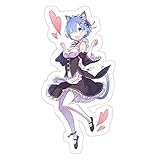 Re:Zero - Neko Rem, re Zero Decal Sticker - Sticker Graphic - Auto, Wall, Laptop, Cell, Truck Sticker for Windows, Cars, Trucks